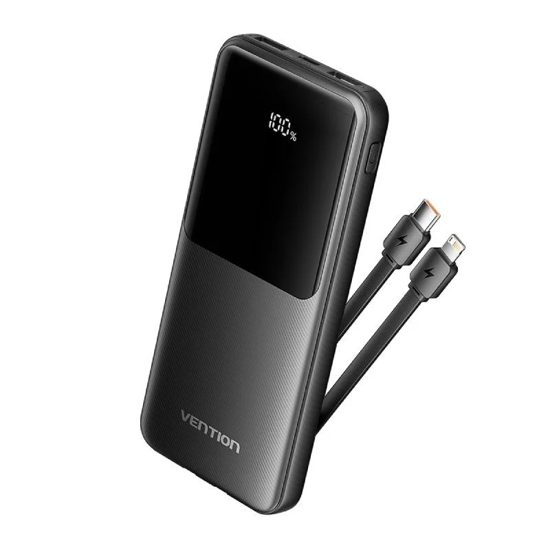Vention Power Bank 10000mAh + Cables Negro