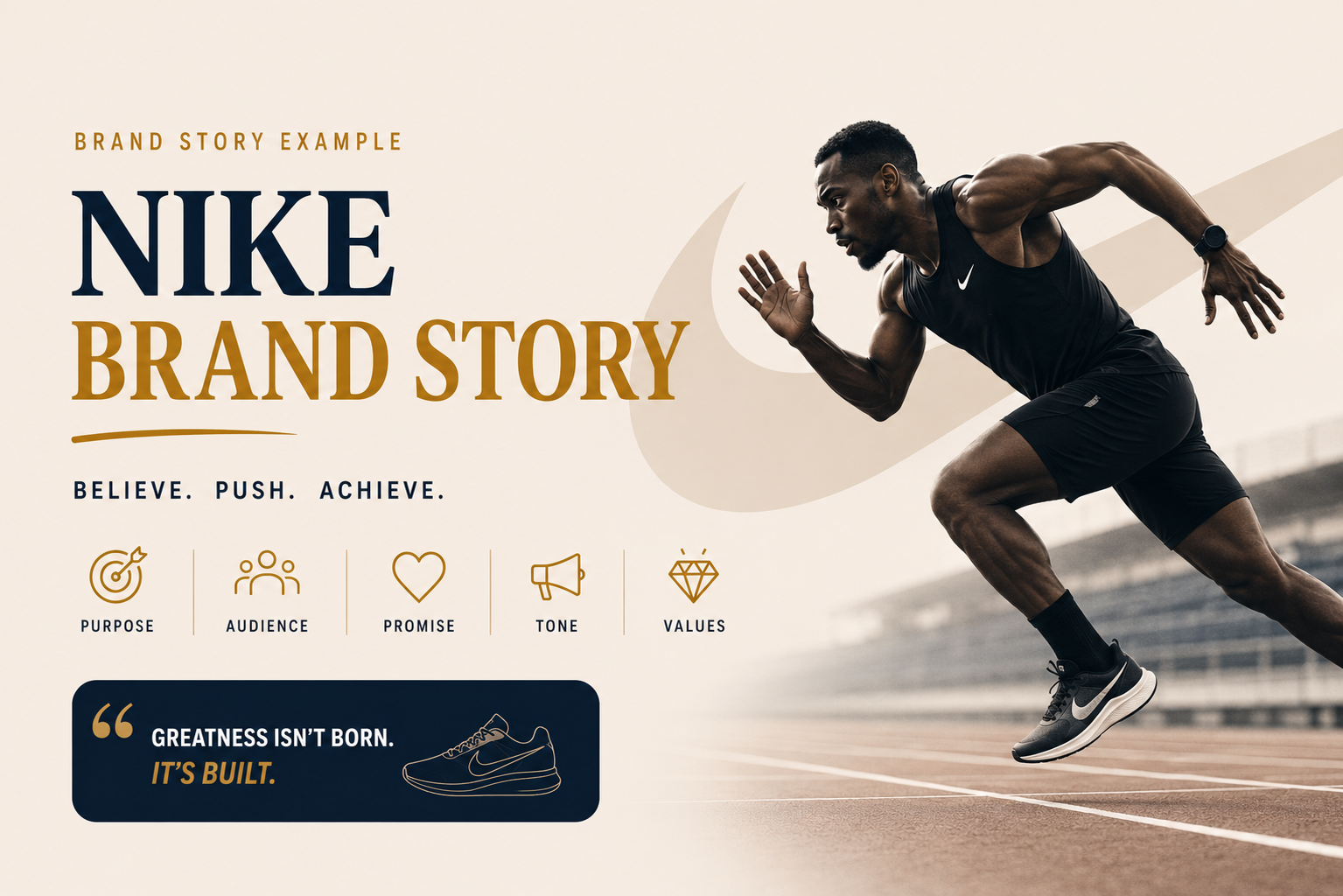 Nike brand story — hero illustration