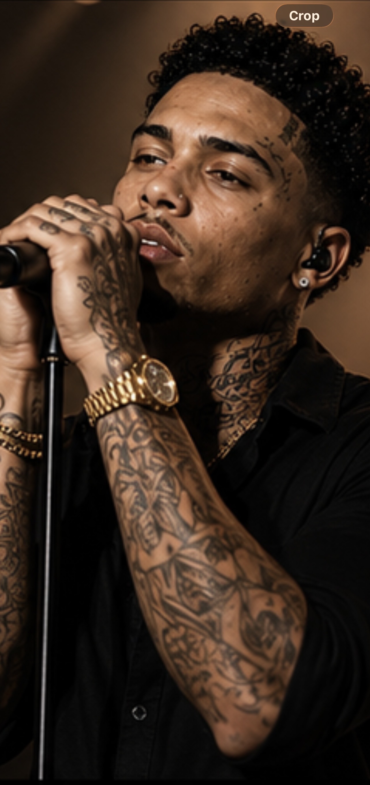 Live — on the mic