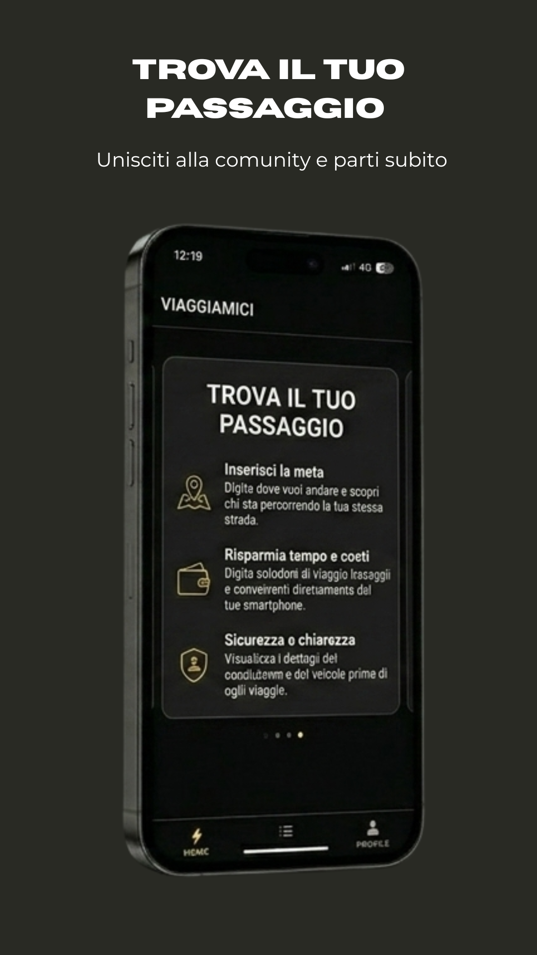 Trova il tuo passaggio