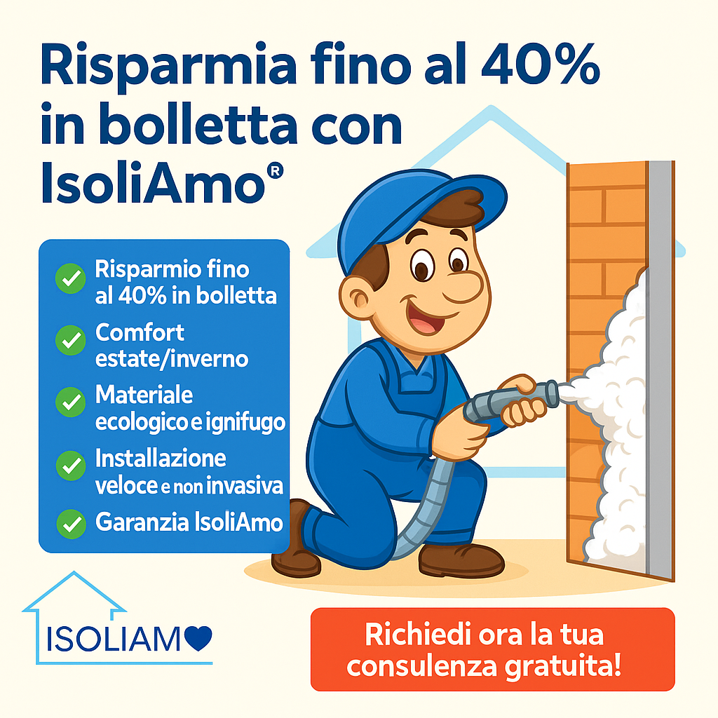Isolamento con fibra di cellulosa grigia Isoliamo