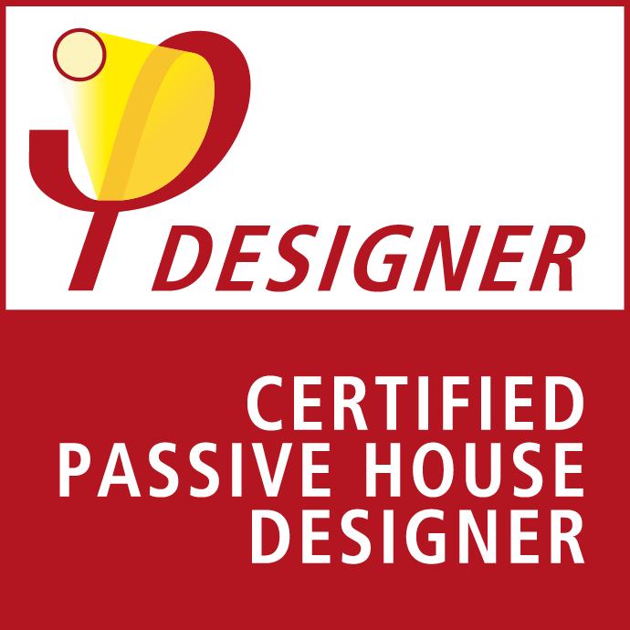Certified Passive House Designer — official seal awarded to George Sora by the Passive House Institute