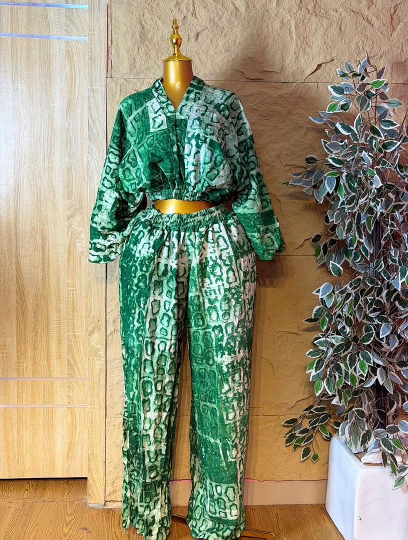 Emerald Adire Two-Piece