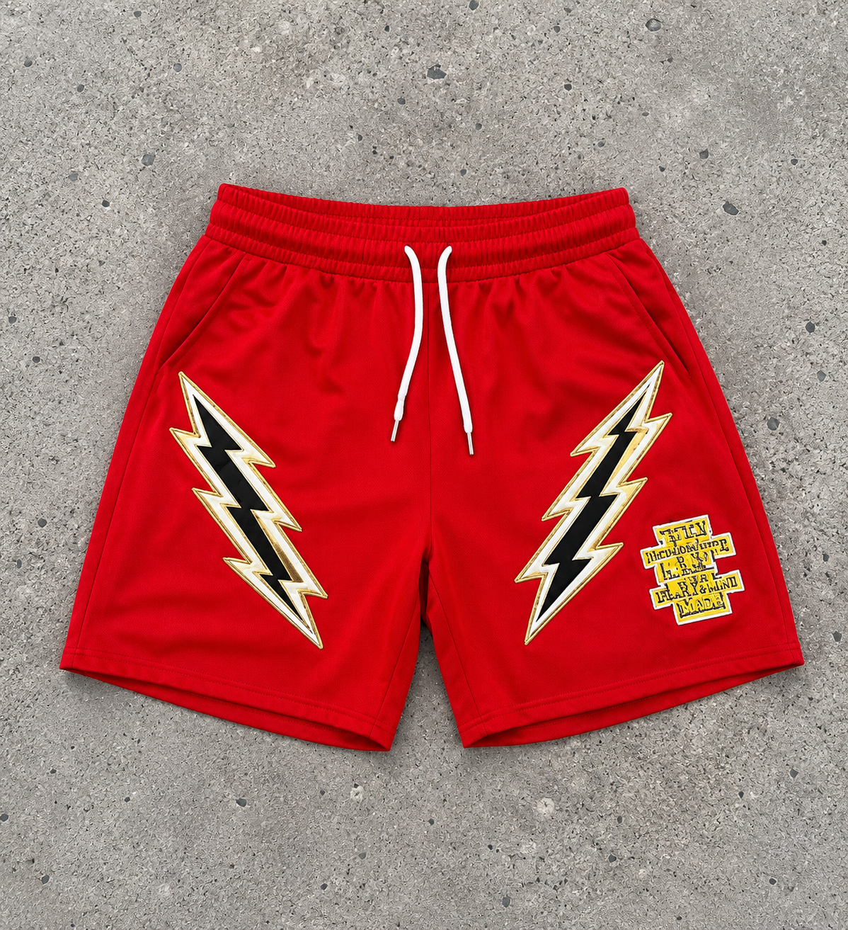 Lightning Bolt Mesh Shorts