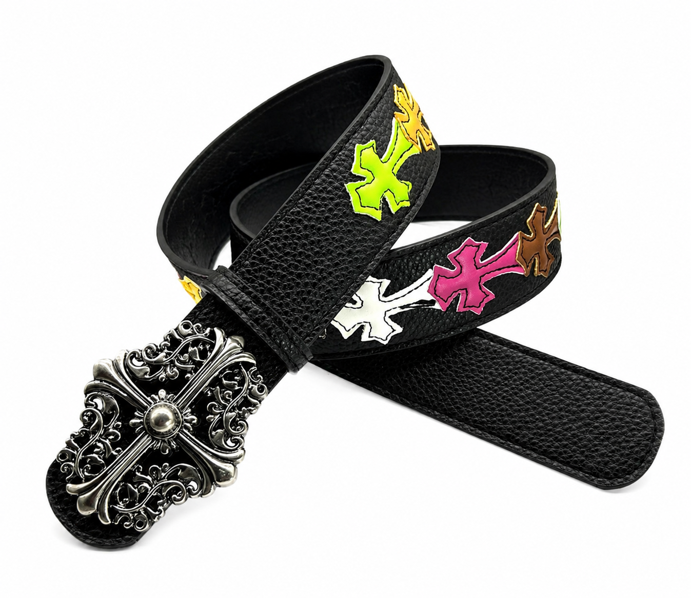 Multicolour Cross Applique Belt