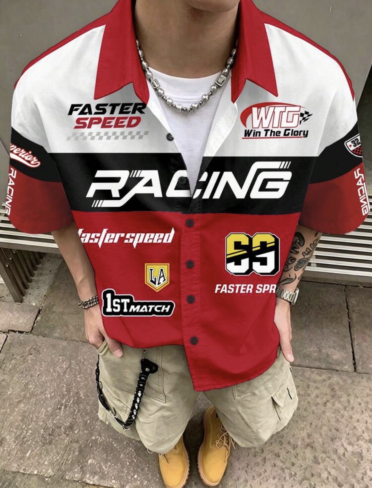 WTG Faster Speed Racing Button-Up
