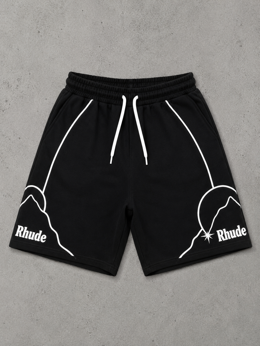 Rhude Mountain Sunset Sweat Shorts
