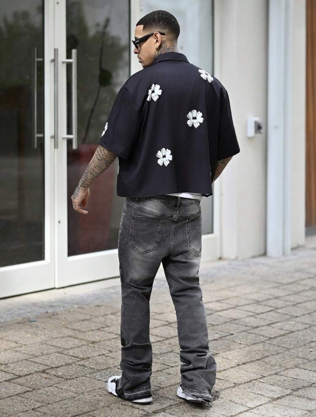 Floral Street Refinement & Grey Flare Denim