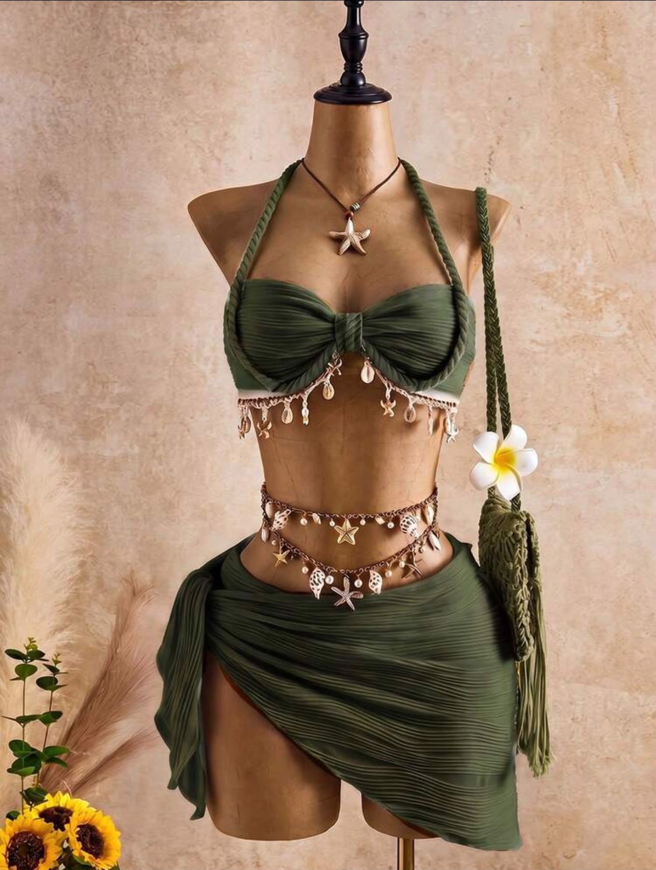 Seashell & Star Decor Swim Set