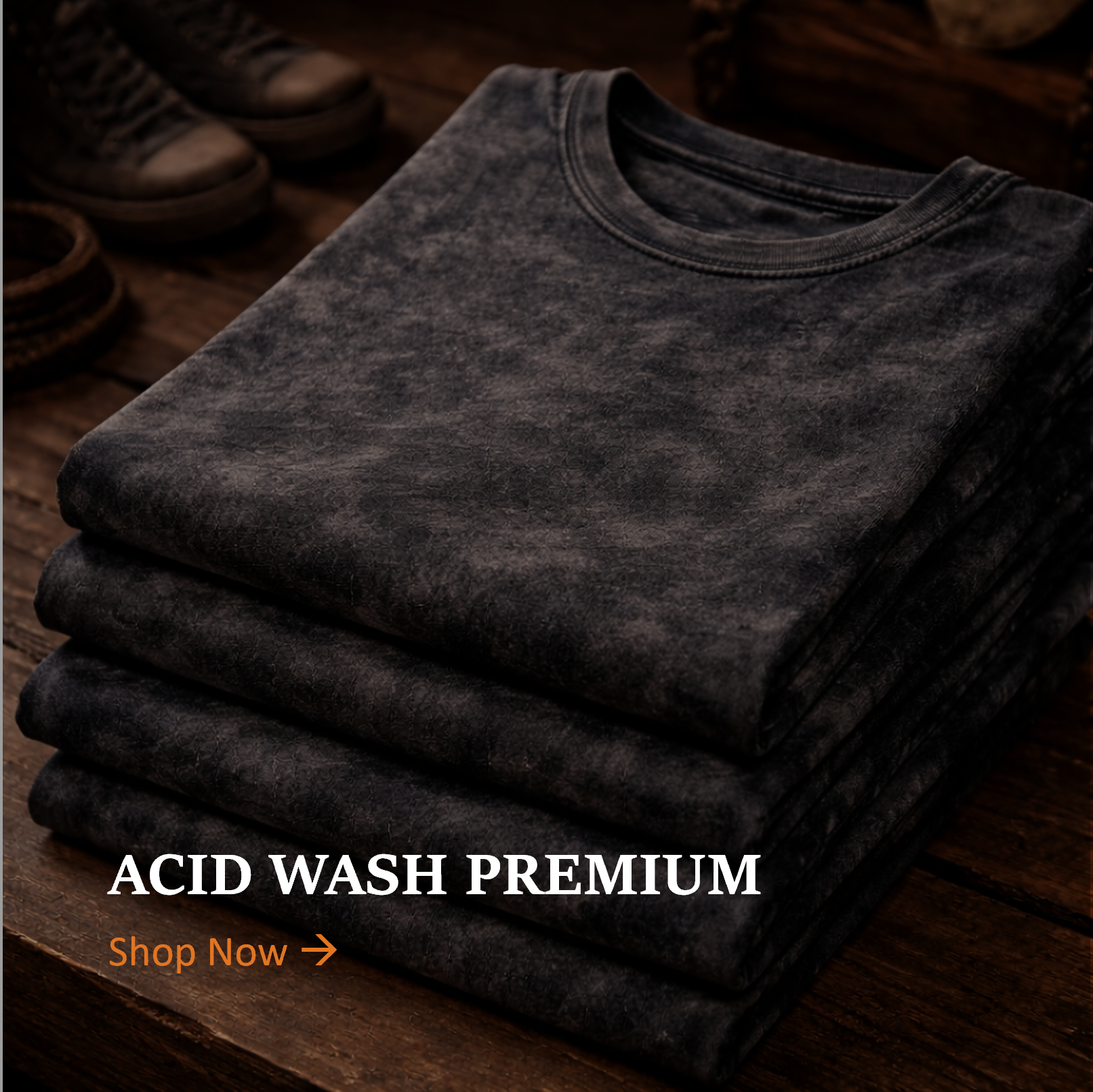 Acid Wash Premium T-shirts hero banner