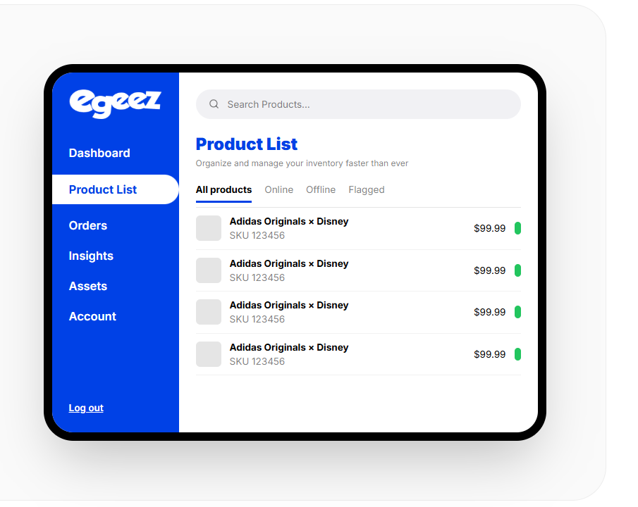 Step 3 — Product List with Claim