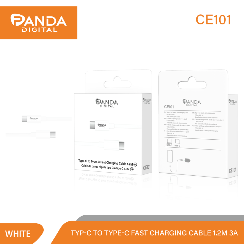 Cable Panda Digital CE101 Type-C a Type-C 1.2m 3A