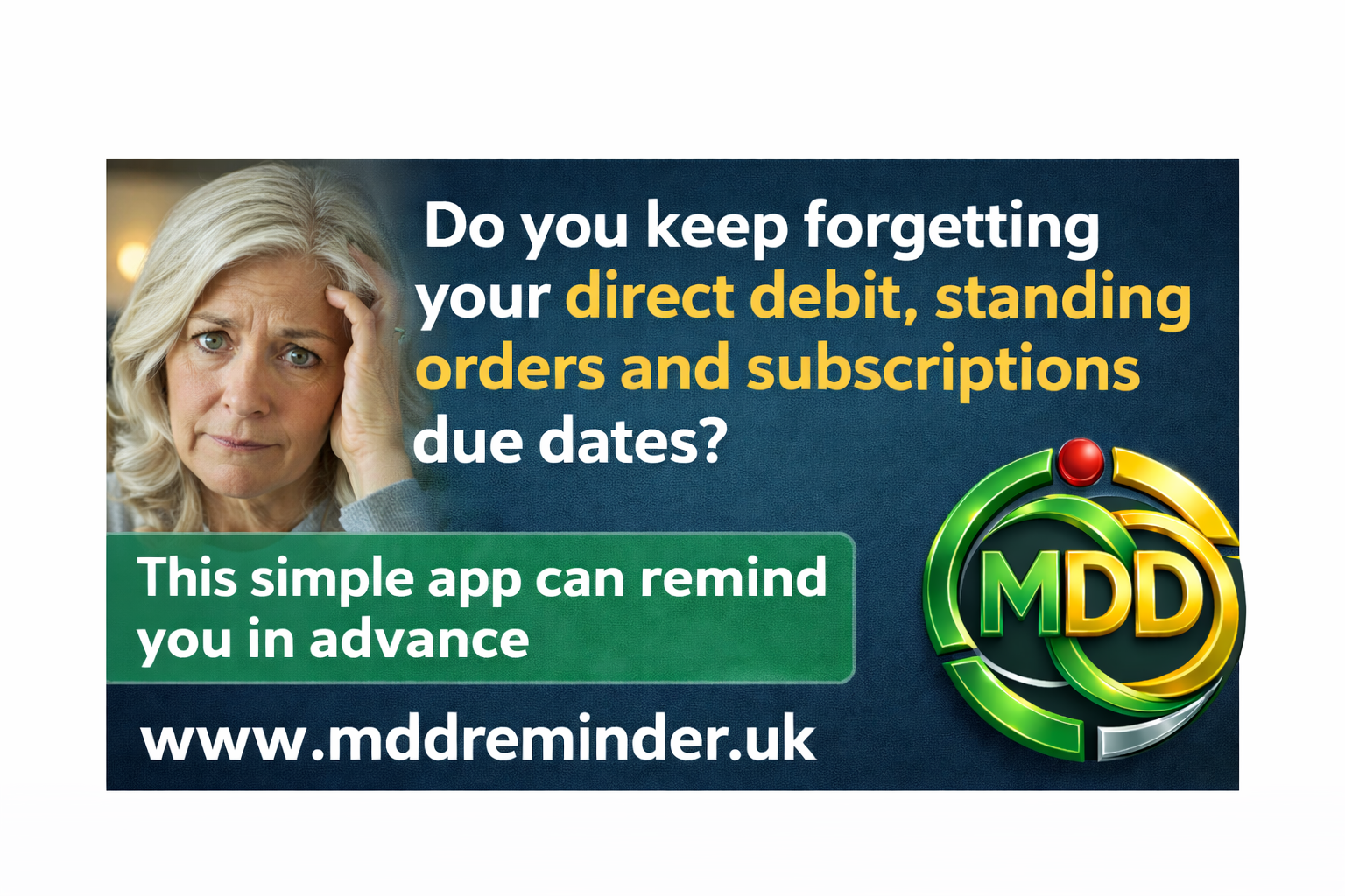 Older woman stressed about forgotten bills