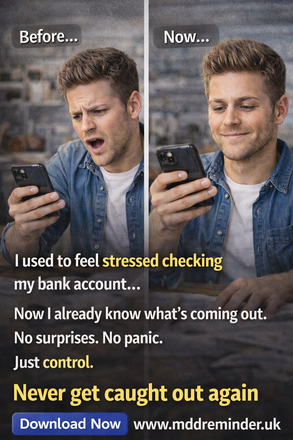 Before stress, after in control