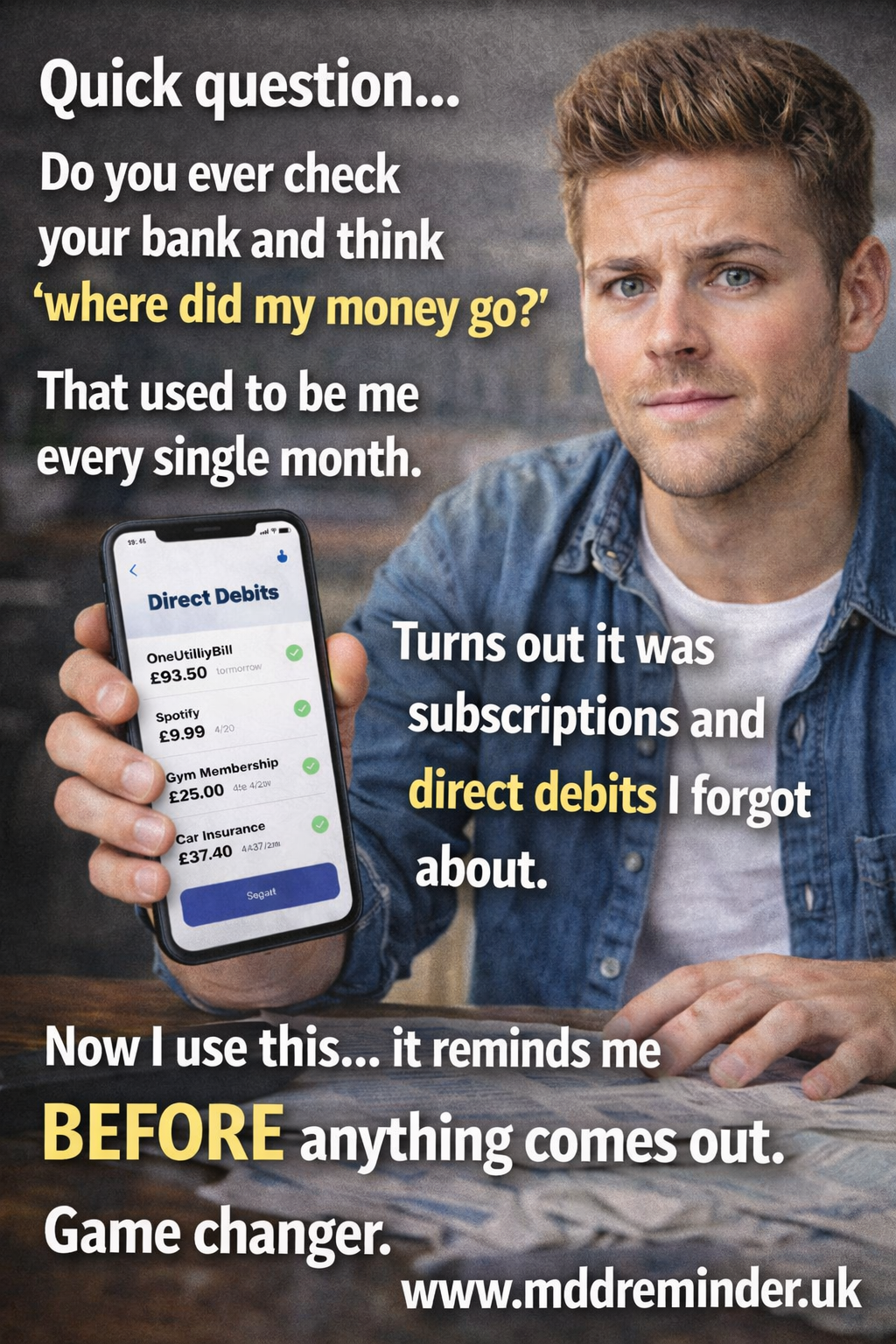 I haven not had to log into bank account for days