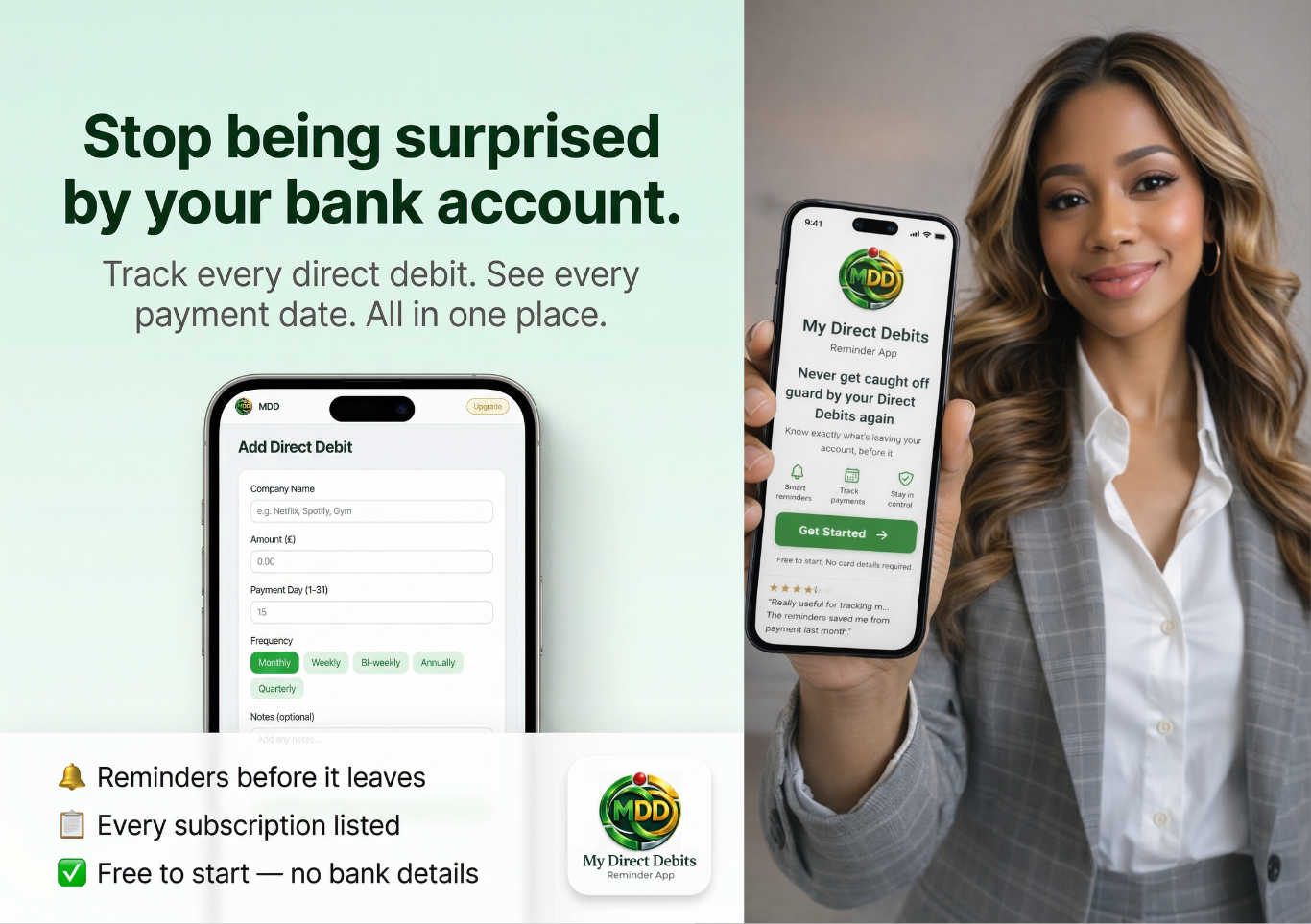 My Direct Debits Reminder App — know before it happens