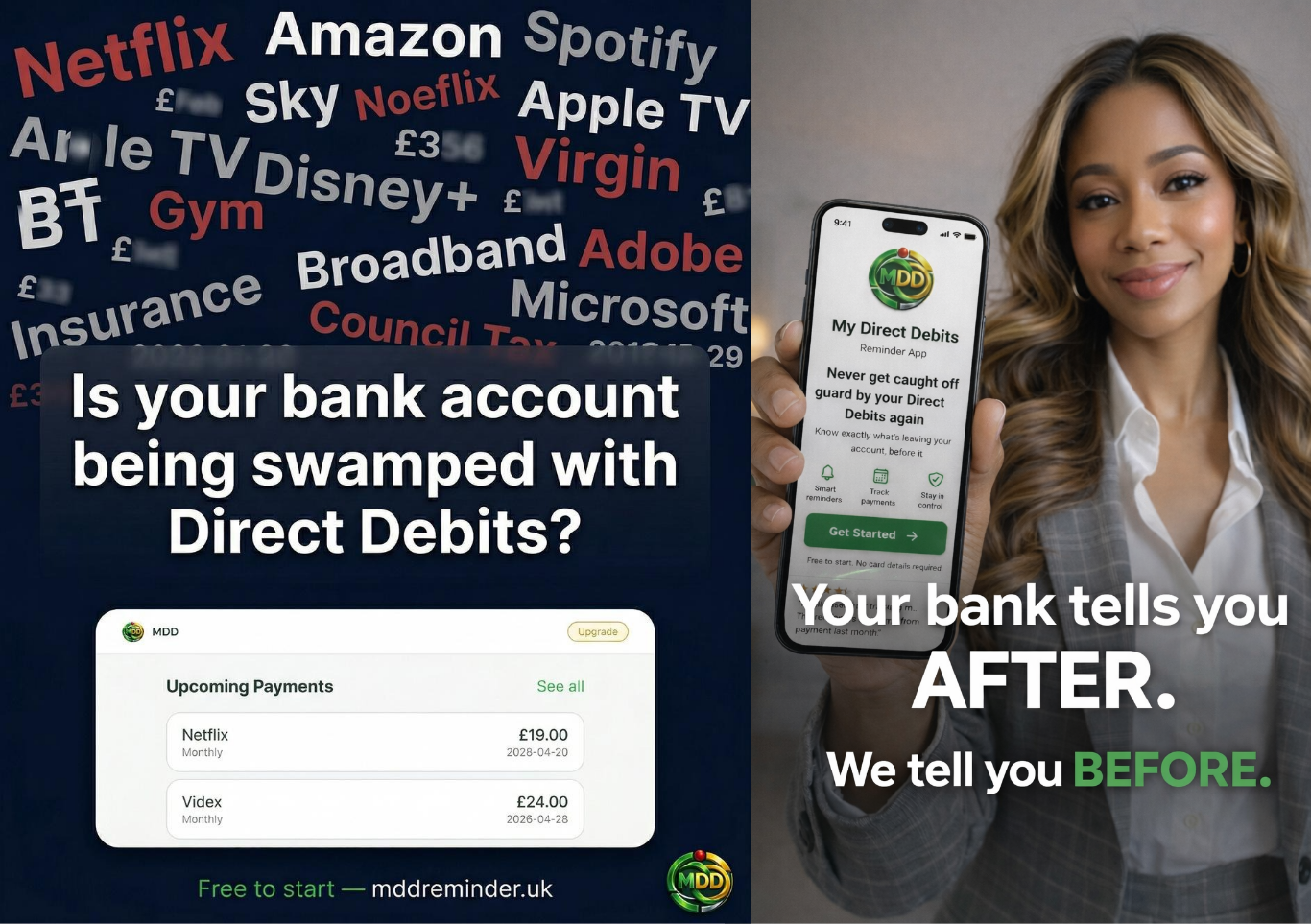 My Direct Debits Reminder App — simple way to stay on top of bills