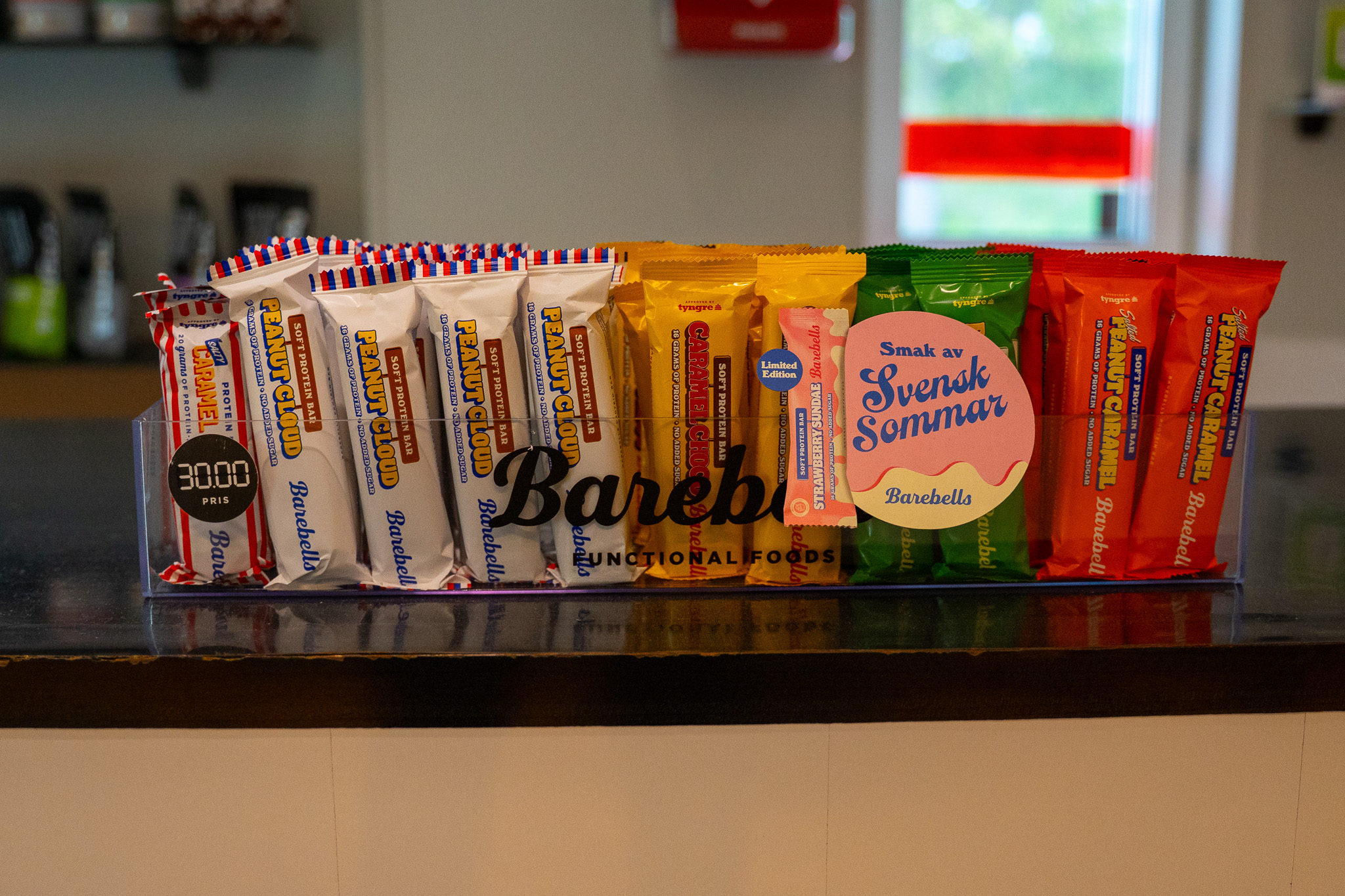 Barebells proteinbarer i receptionen