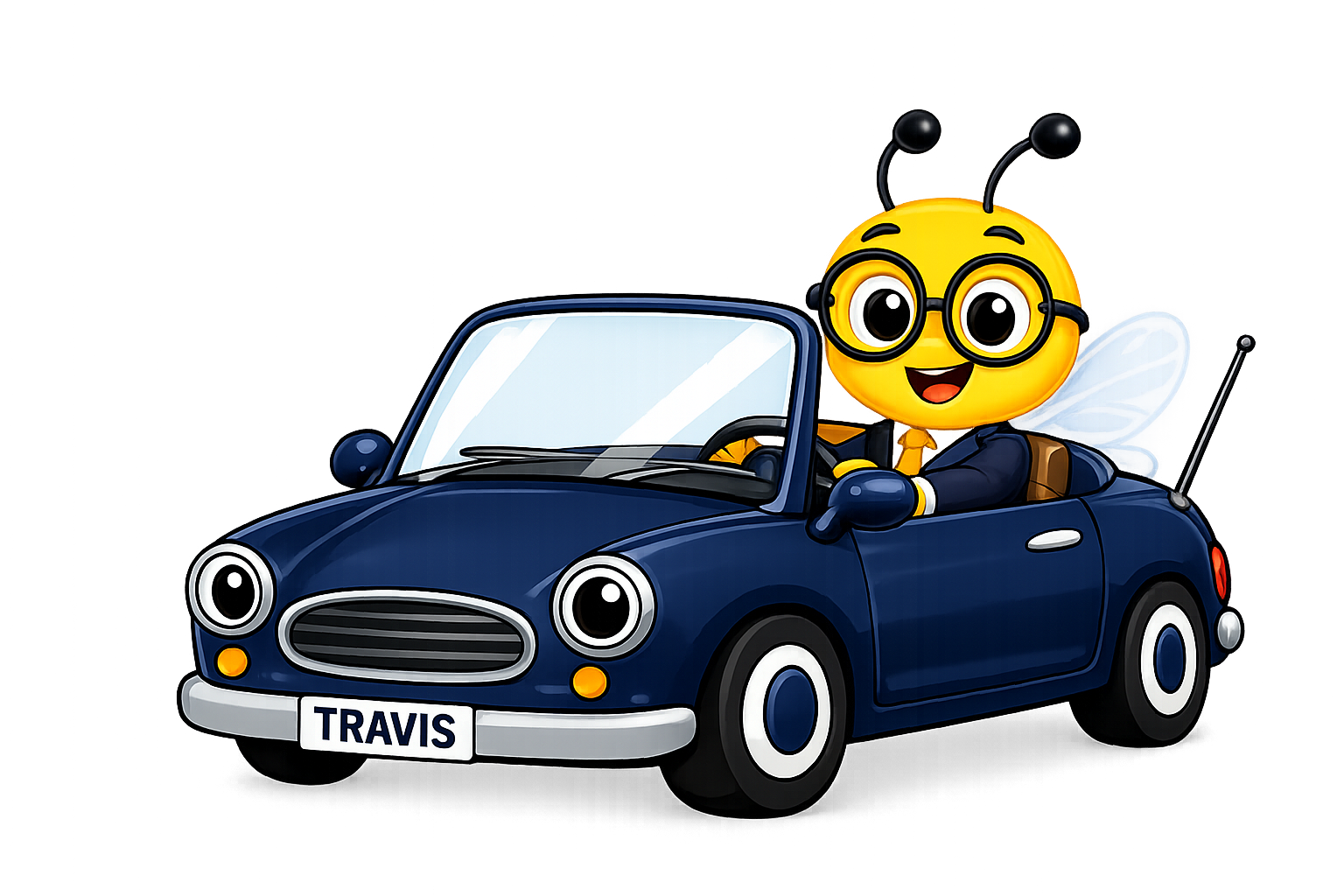 Travis driving
