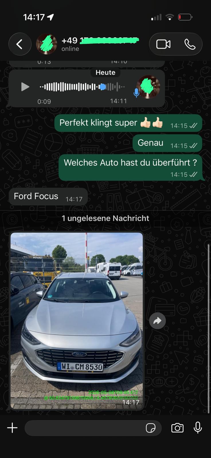 WhatsApp-Stimme: Ford Focus