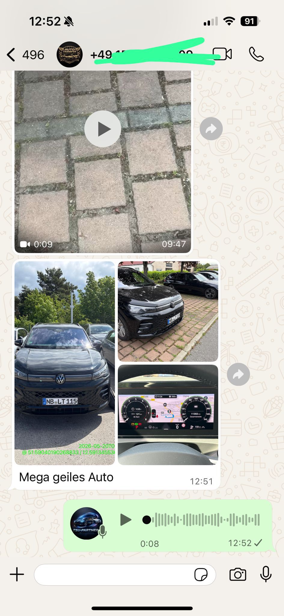 WhatsApp-Stimme: VW & BMW