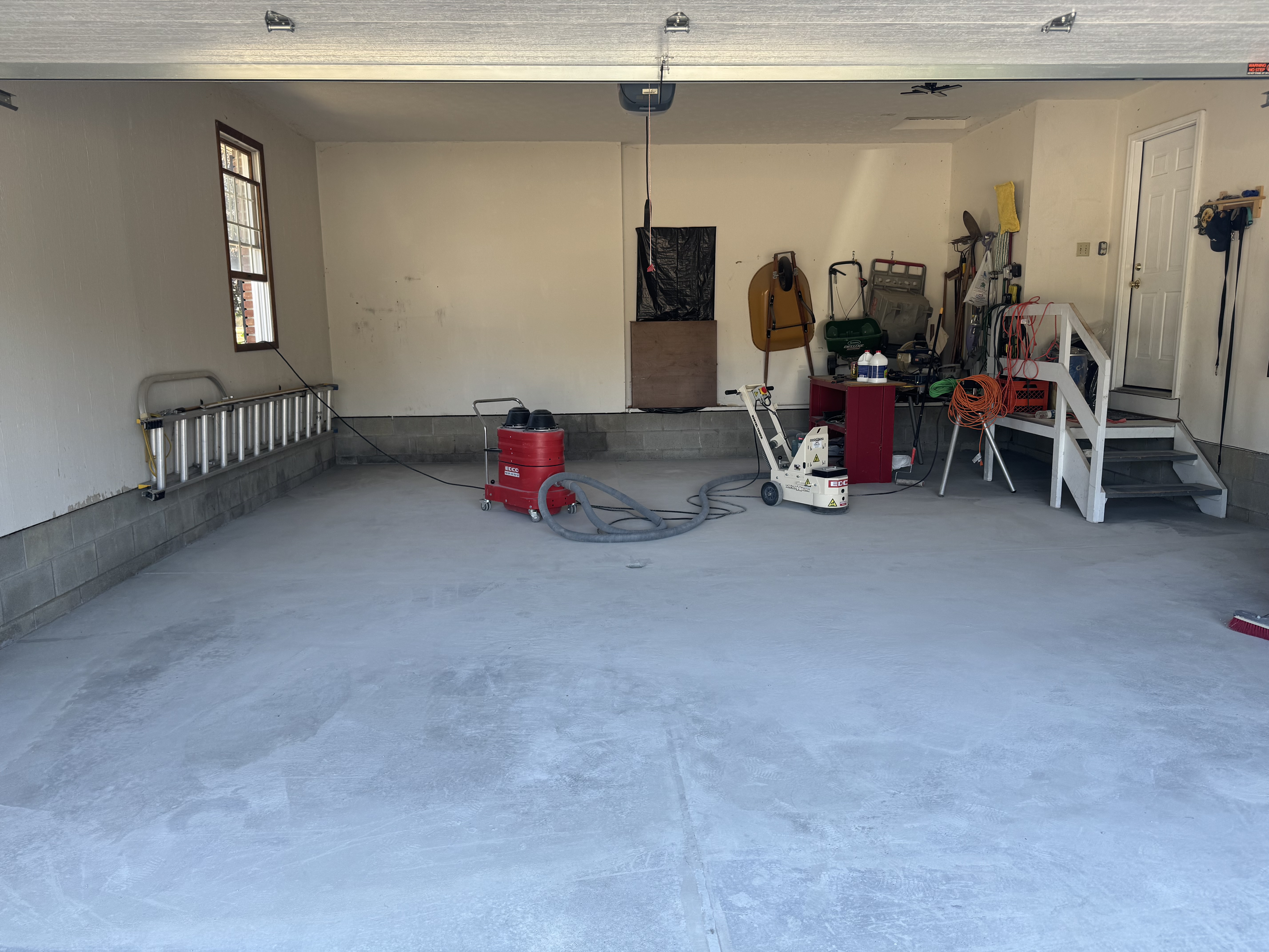 Garage Floor - Grinding Preparation