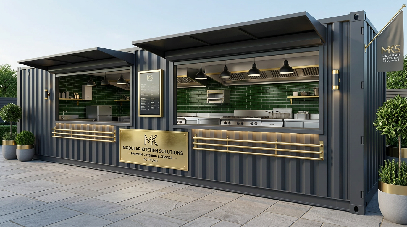 PadSite modular kitchen unit — premium render