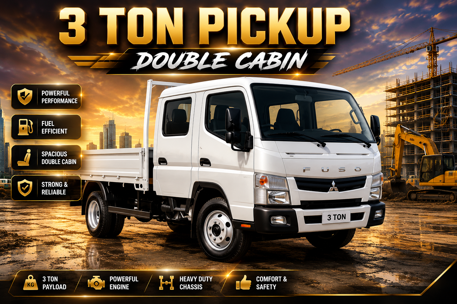 3 Ton Pickup — Double Cabin