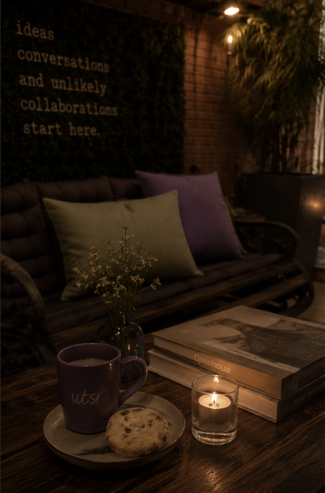 UTSR mug, books and pillows