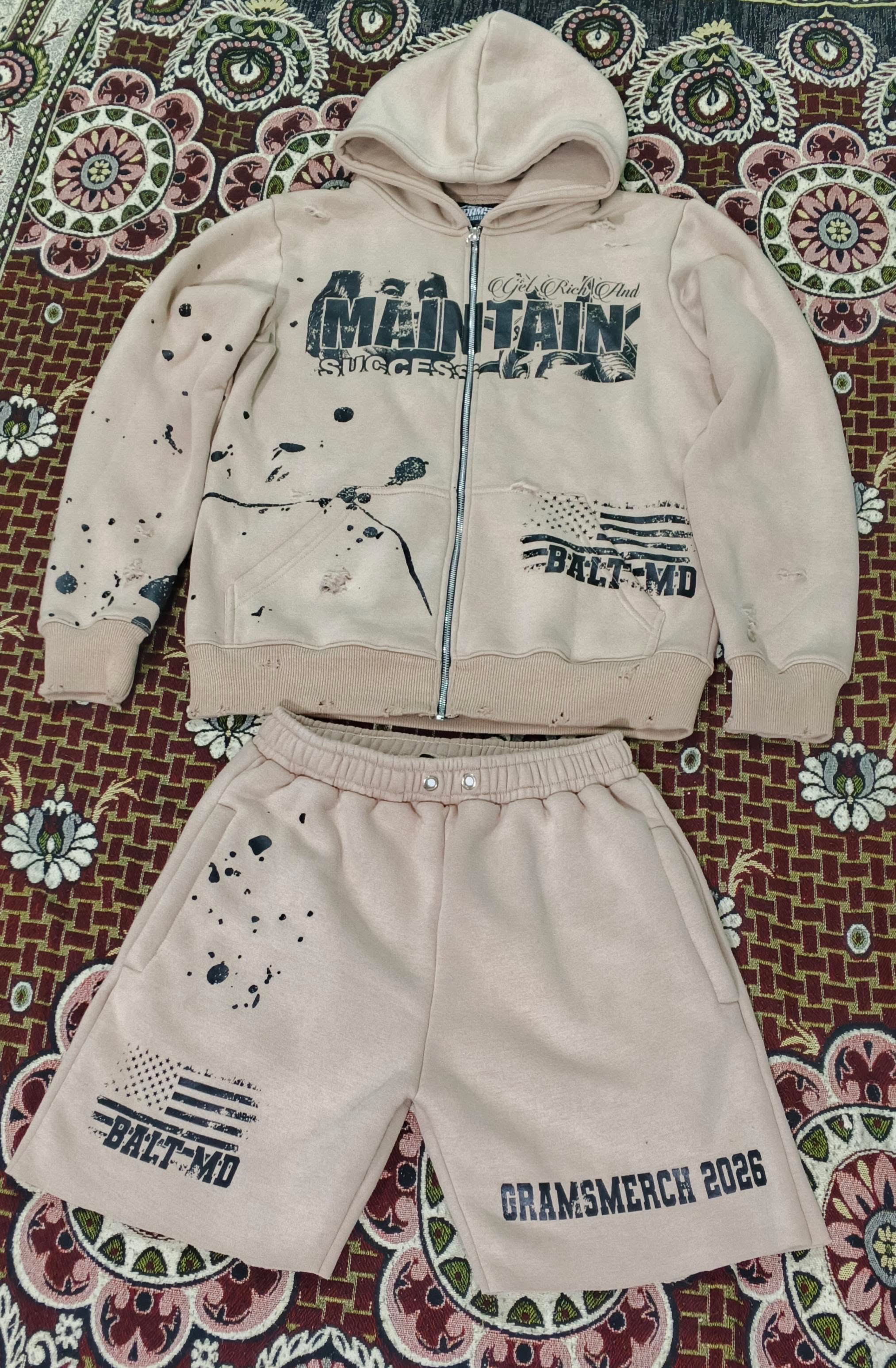 Maintain Success Long Sweatsuit — Tan