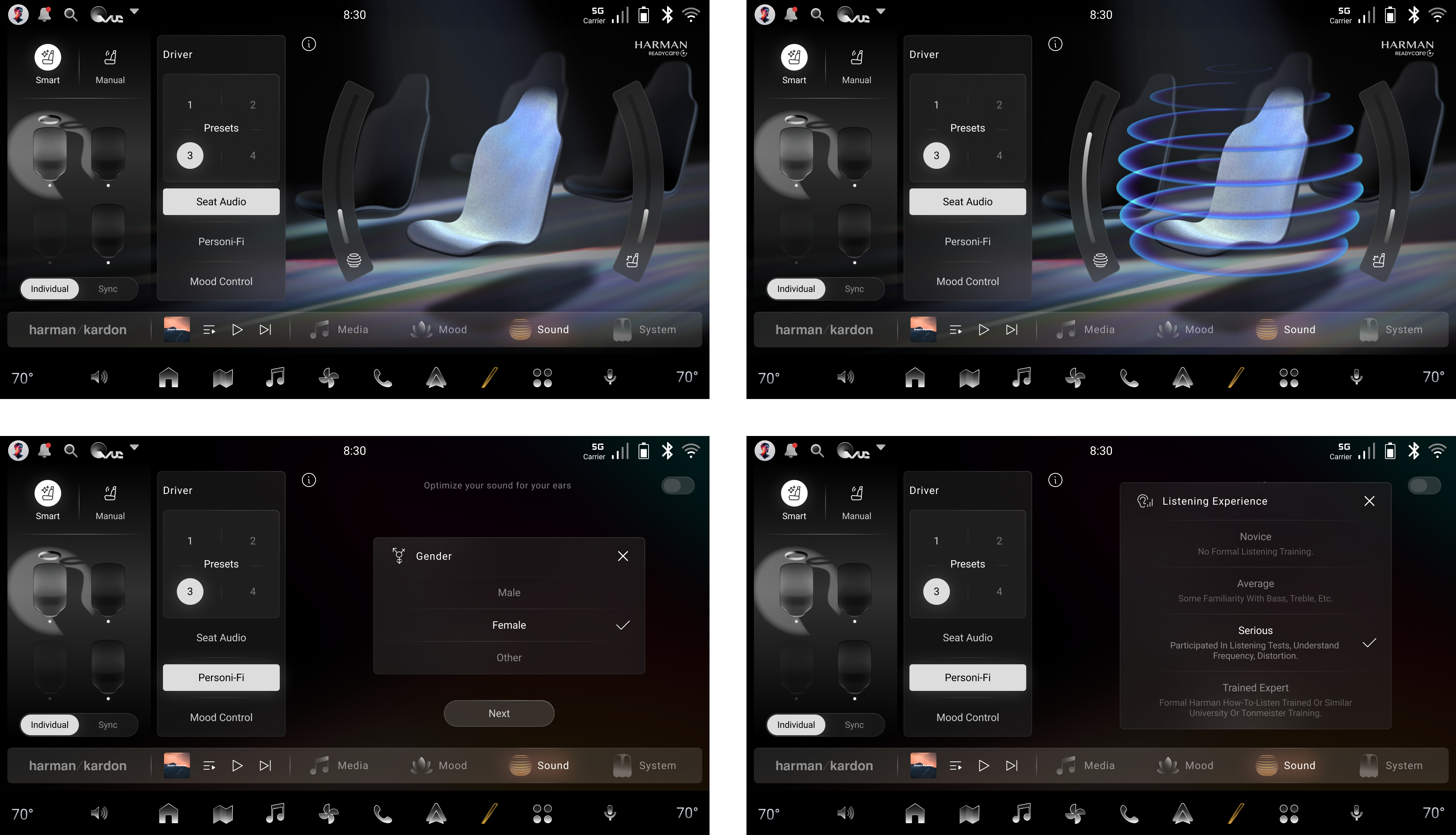 seat sonic personalized audio zones