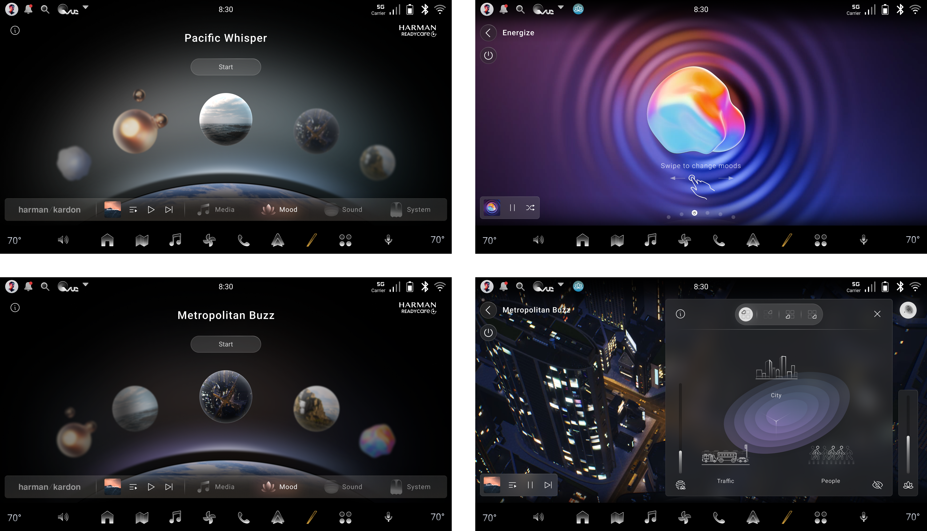 mood - sound mood switch interface