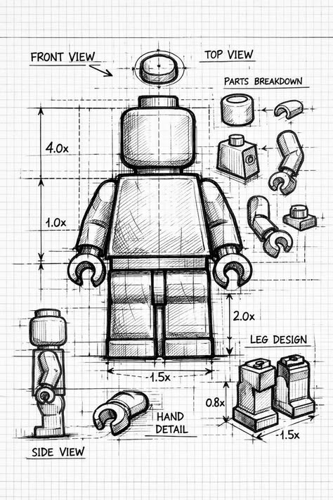 Lego Figurine Blueprint