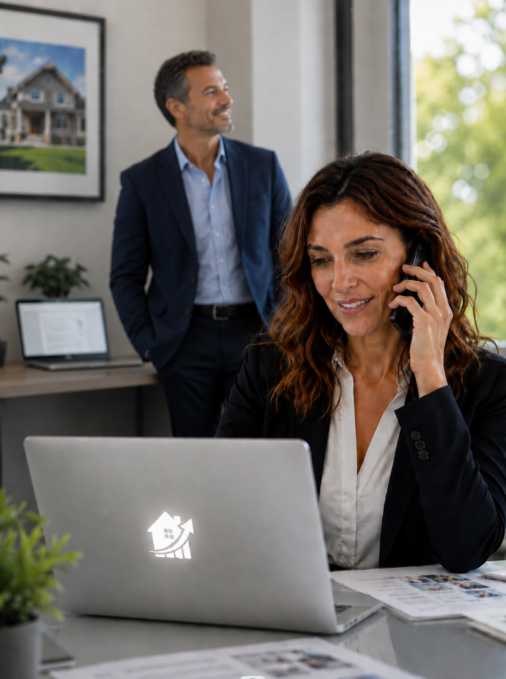 Property Advisor di ValutaGenio al telefono con un cliente