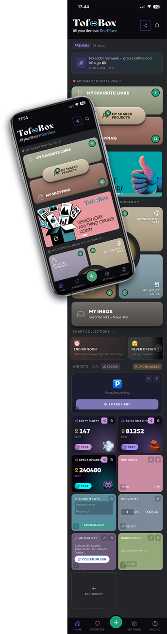 Tof-Box app preview on smartphone