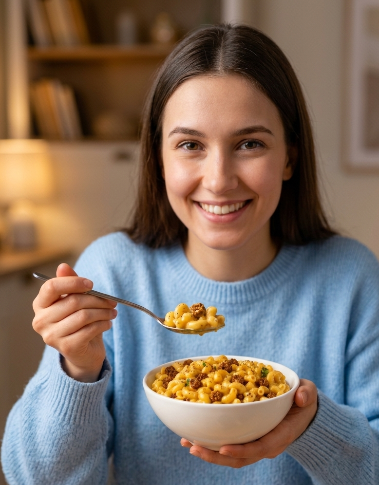 Mac & Cheese with Savory Sausage