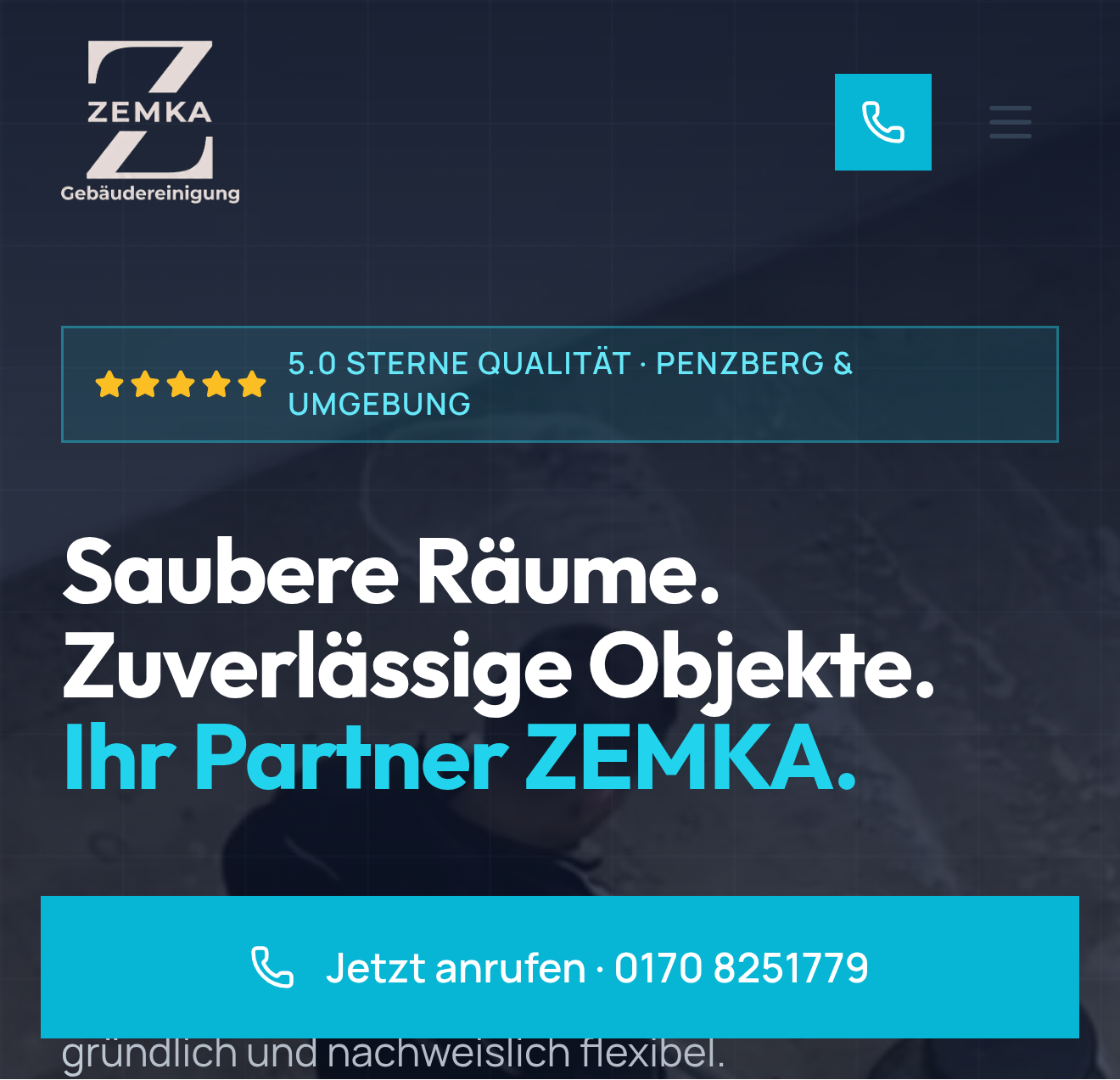 Zemka Gebäudereinigung — professional business website case study by NetoVibe