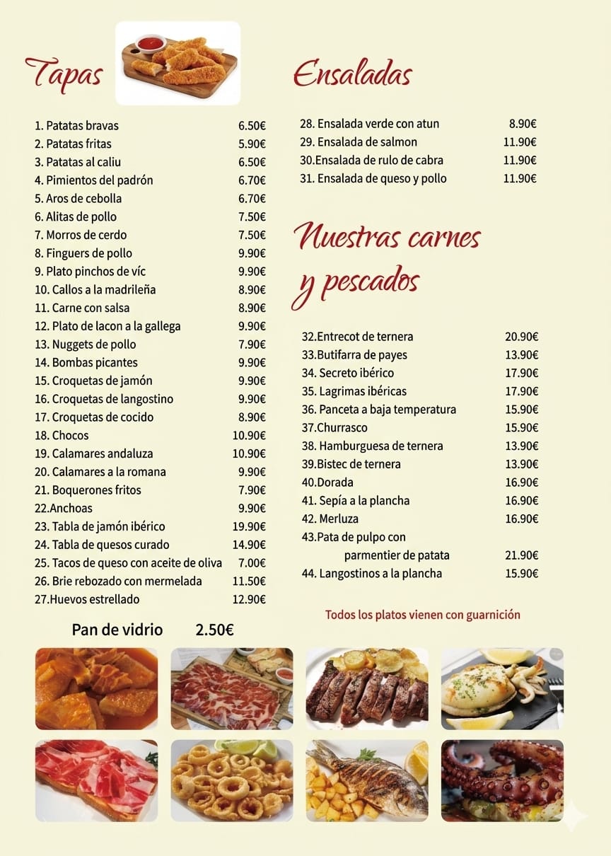 Tapas y Ensaladas