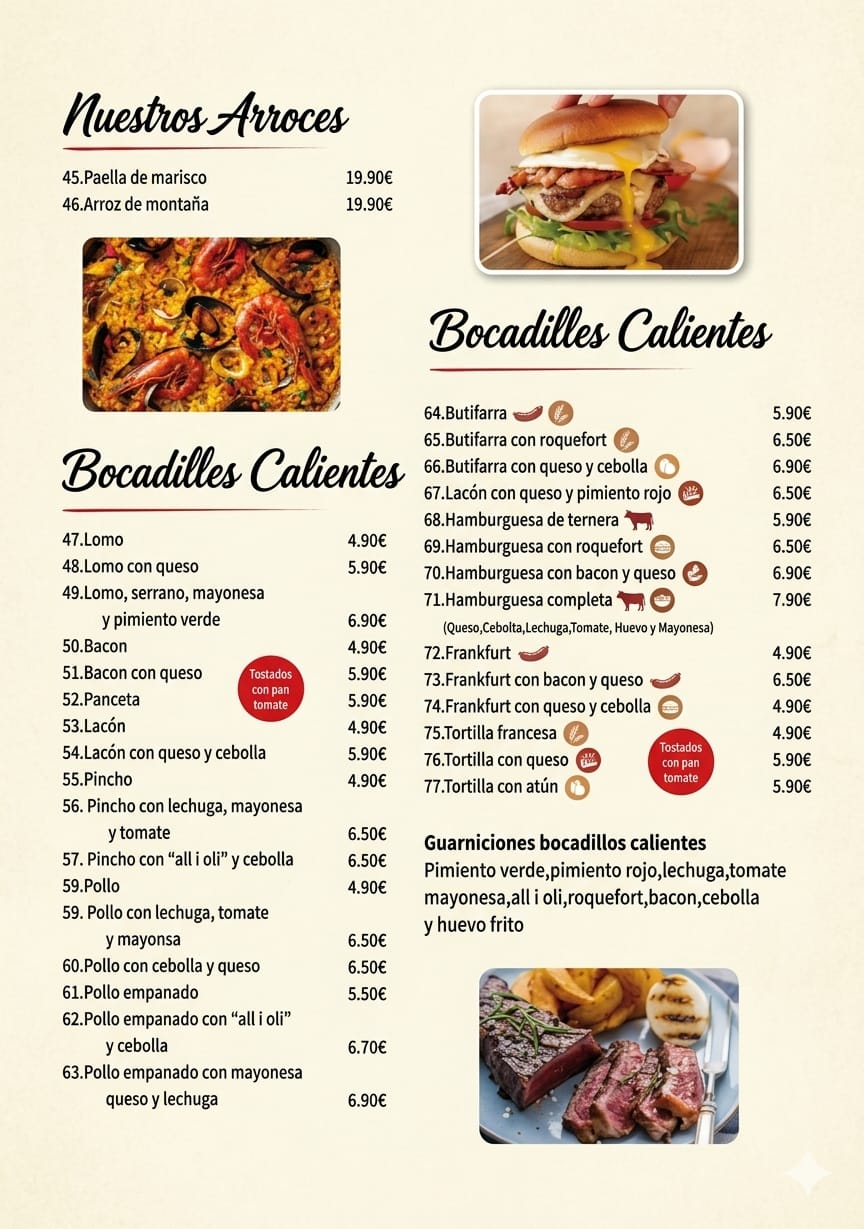 Arroces y Bocadillos