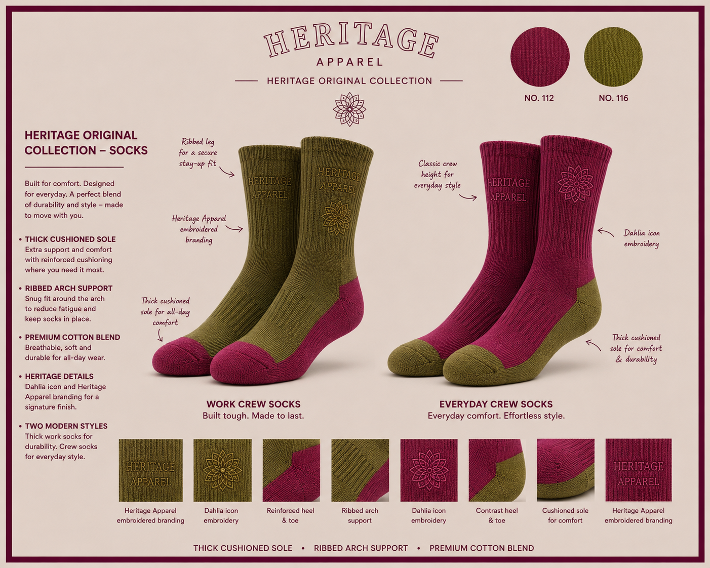 Signature Socks — Pinkle + F**ken Green