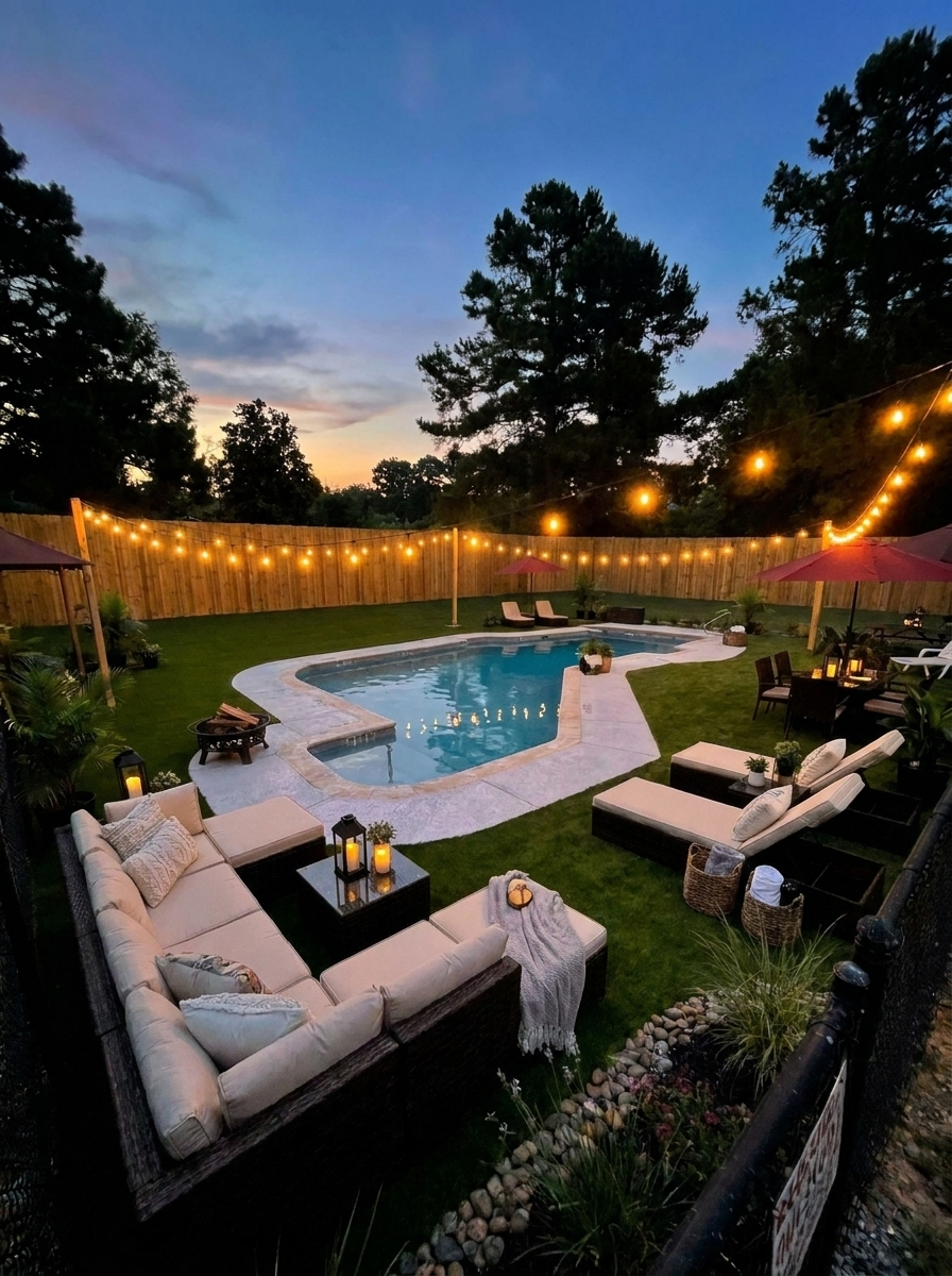 Pool at twilight