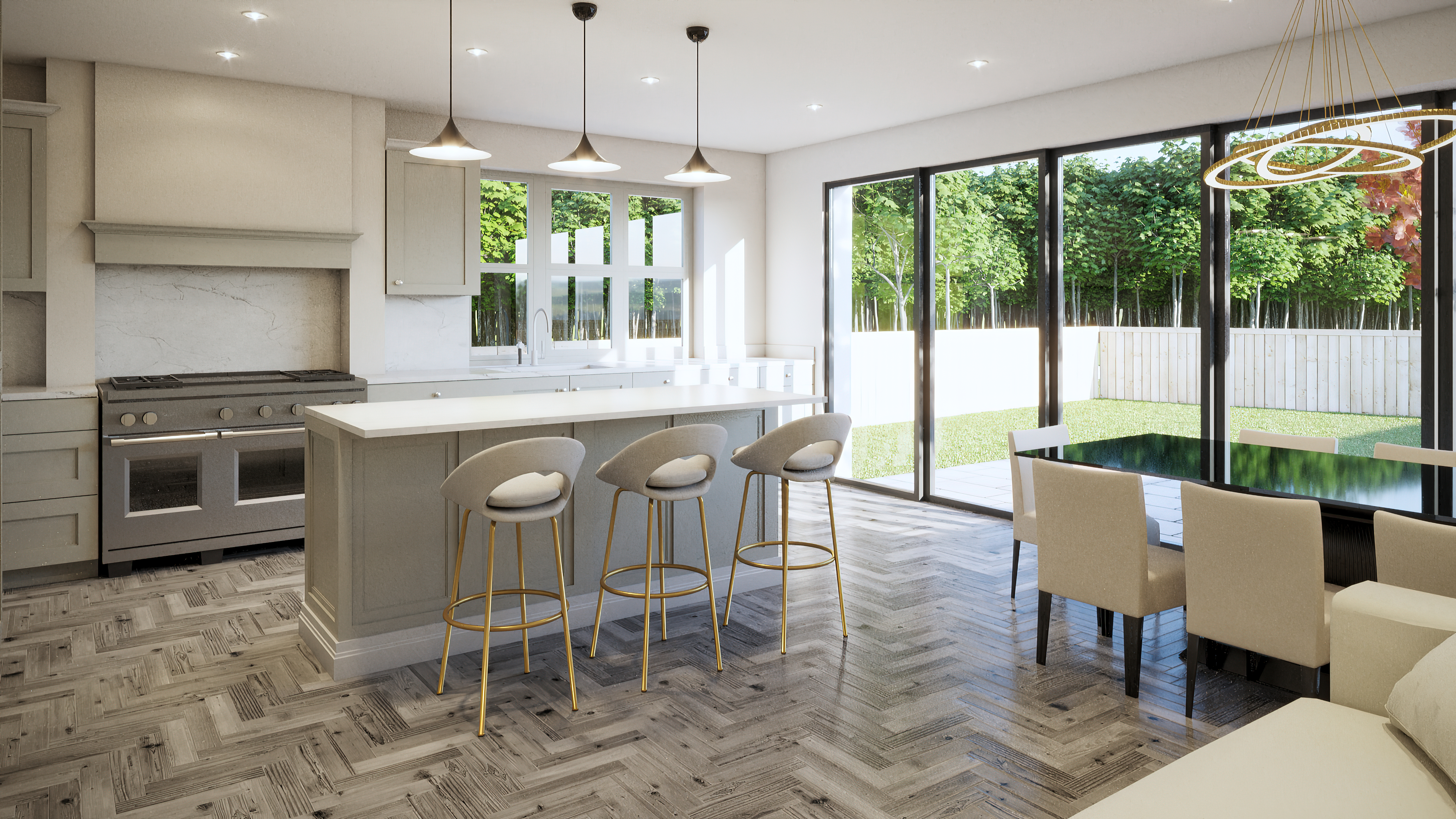 Virtual staging - kitchen render