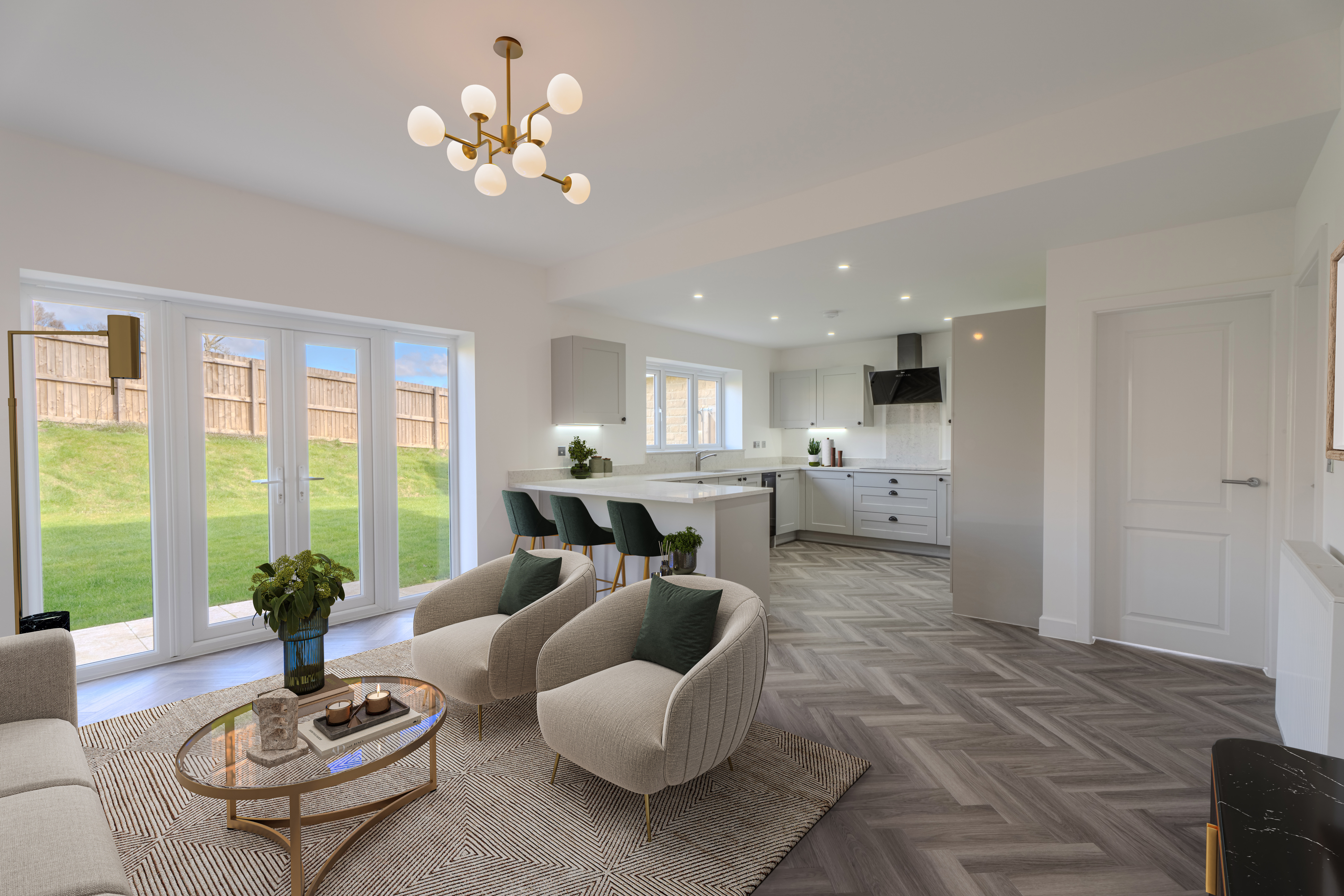 Kitchen Family Room after virtual staging by The Secret Seller