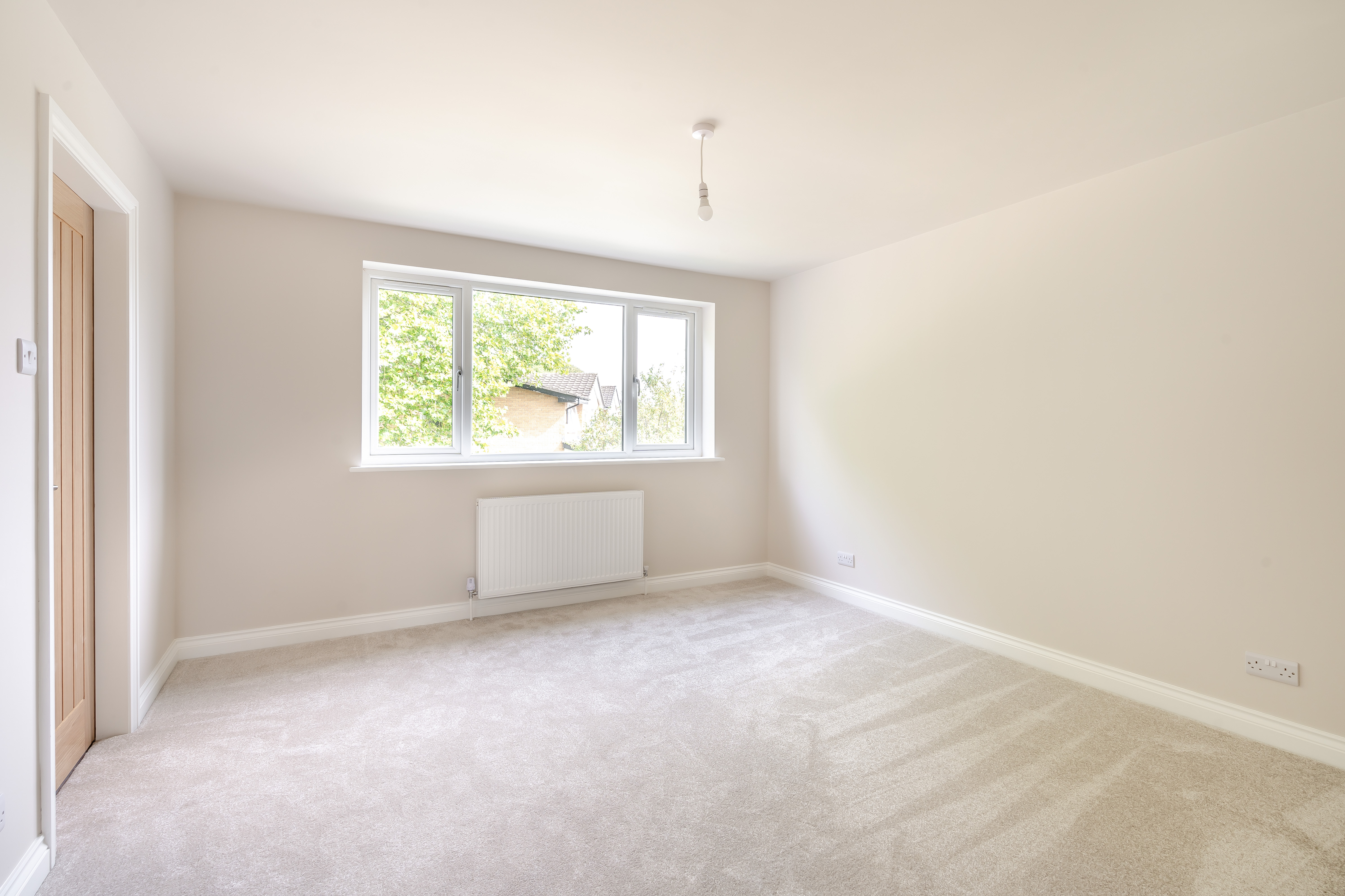 Empty bedroom before virtual staging