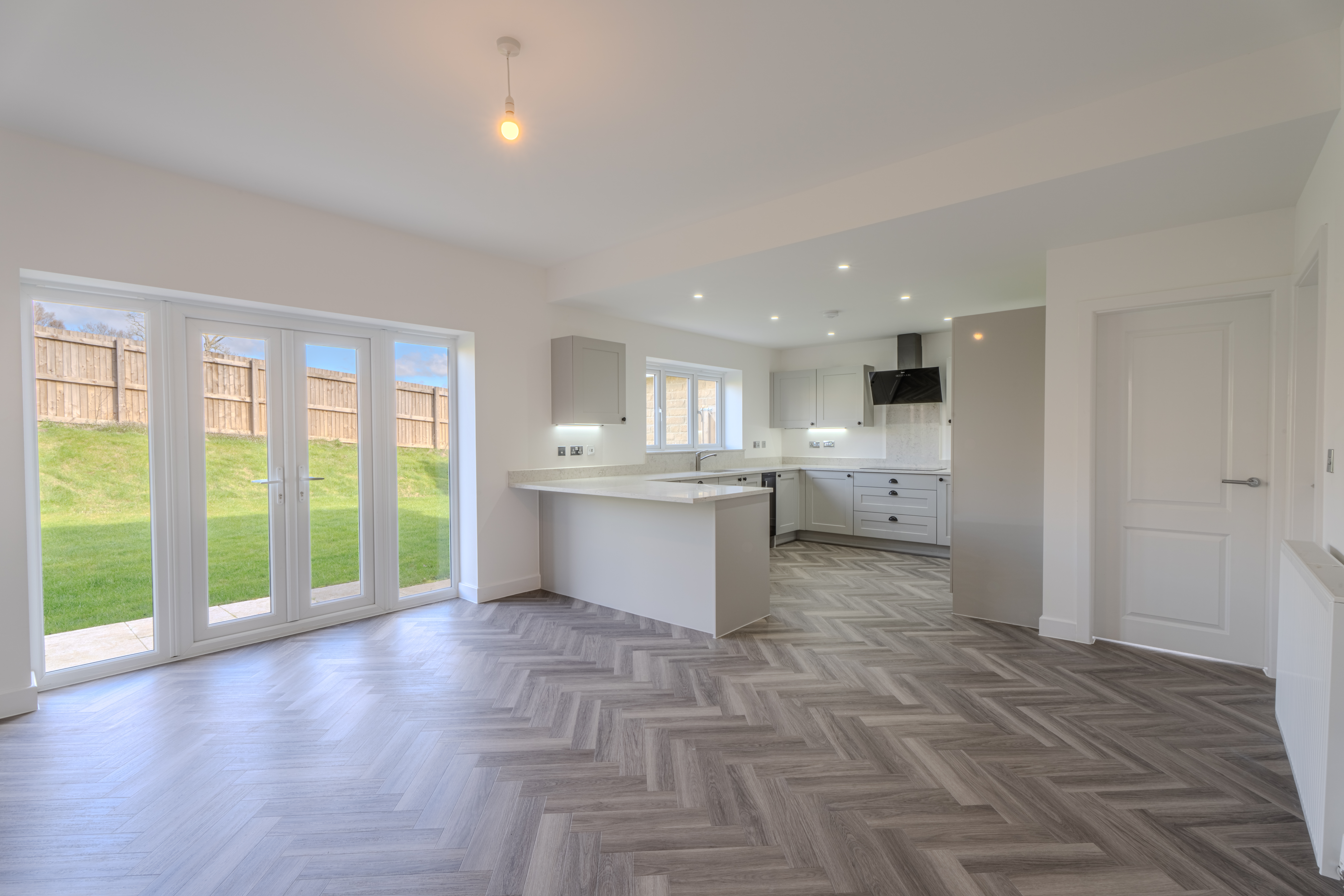 Kitchen Family Room before virtual staging