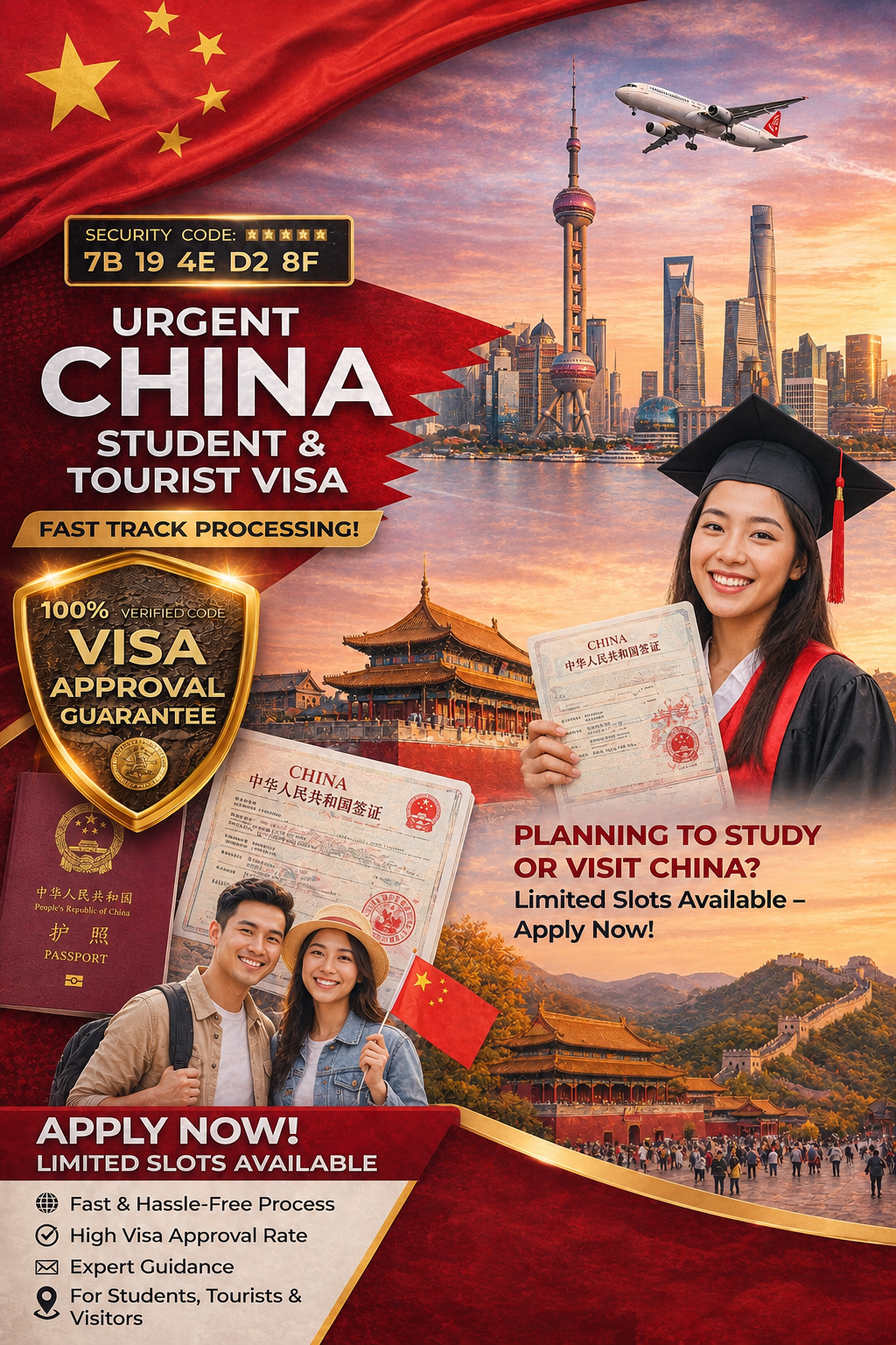 China Student & Tourist Visa promotional banner