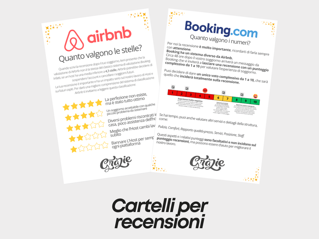 Cartelli per recensioni