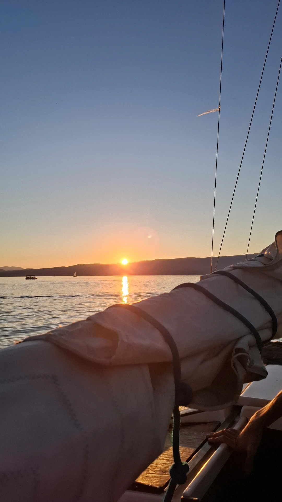 Sunset on Lake Ohrid from the deck