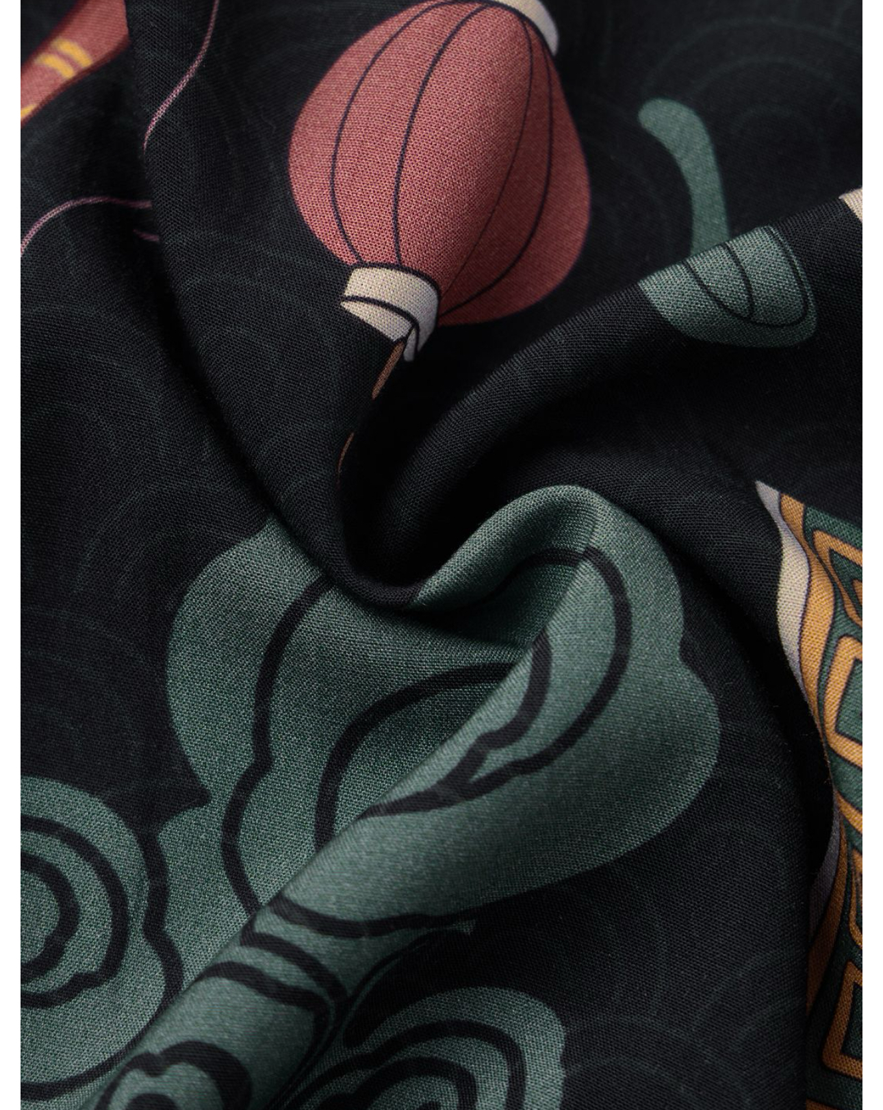 Asian Ramen Print Oversized Shirt 4