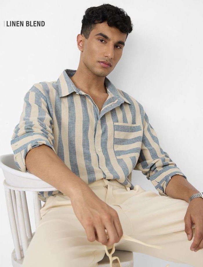 Coastal Breeze Striped Linen Shirt 3